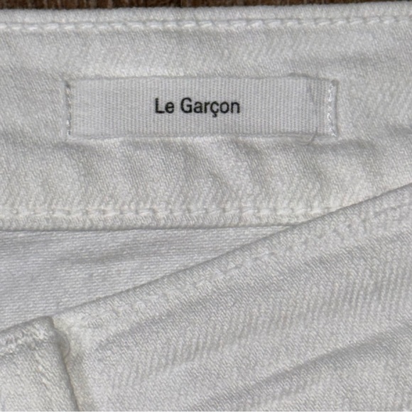 Frame Le Garcon Jeans Mid rise White Boyfriend - Picture 9 of 14